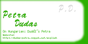 petra dudas business card